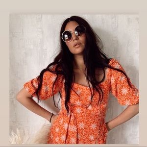 UK Traffic People Orange Romper